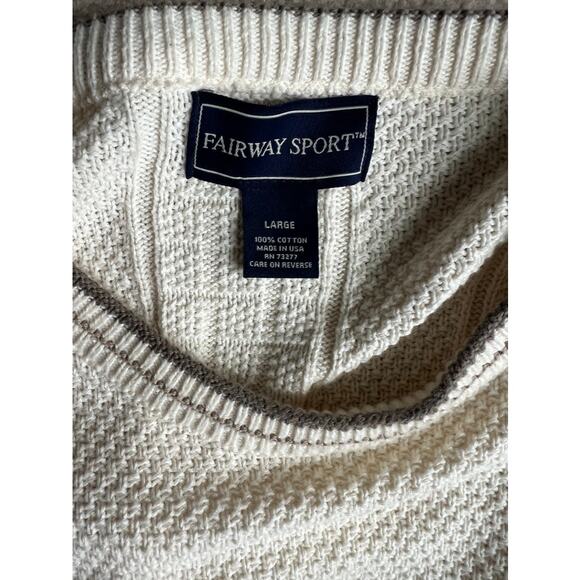 Vintage Fairway Sport Argyle textured golf sweater size L - Picture 3 of 4